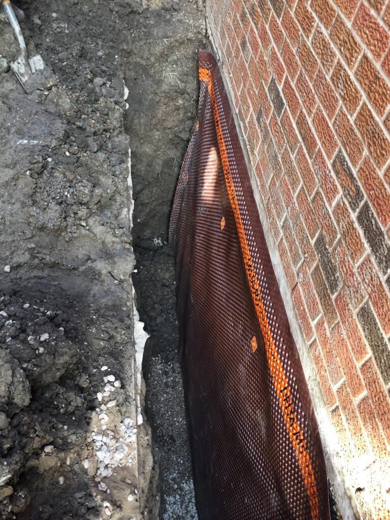 Image of exterior waterproofing service completed in Etobicoke, Toronto